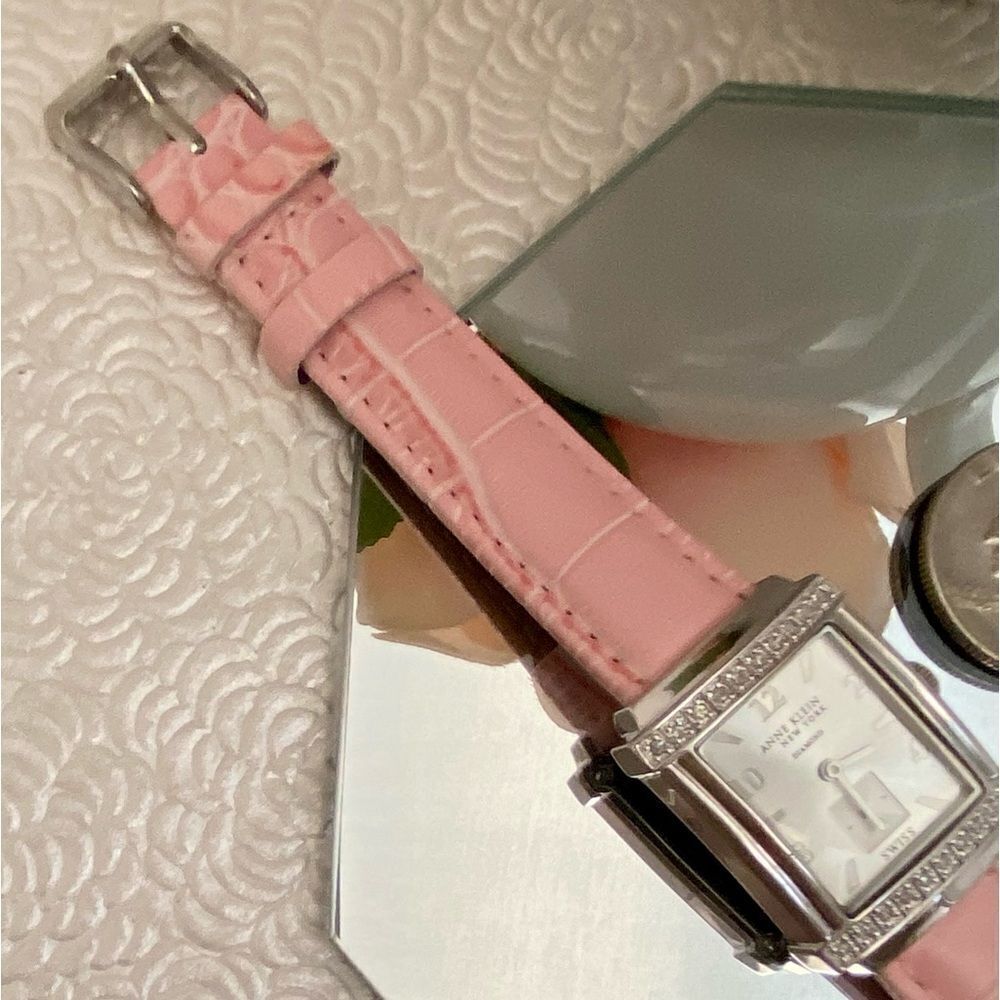 Anne Klein New York Swiss 20 Diamond Bezel Dress Watch with Sub-dial Second Hand - Picture 10 of 16